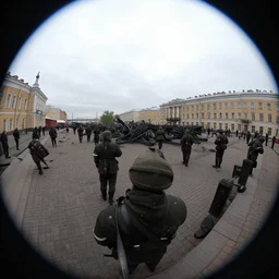 gopro footage of leningrad's siege, gopro, footage, fisheye, detailed, realistic