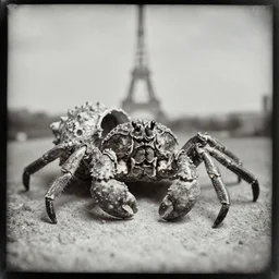 daguerreotype of a giant hermit crab in paris