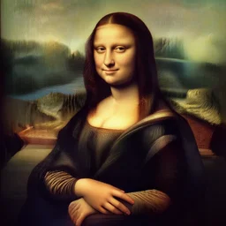 mona lisa by leonardo da vinci with giant muscles, ultra detailed