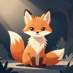 a cute vector fox artstation