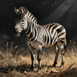 zebra in the style of tex avery