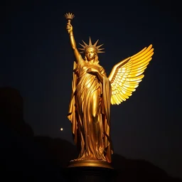 golden statue of lana del rey