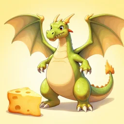 cheese dragon, digital art