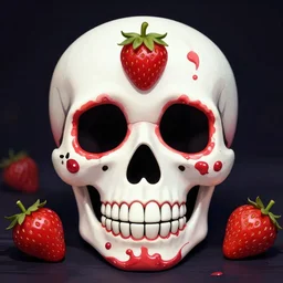 a strawberry sugarskull