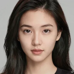 a masterpiece portrait photo of a beautiful young woman who looks like an asian brittany murphy, symmetrical face