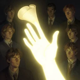 hand glowing in white yellow light spell scroll art by artgerm and greg rutkowski and Craig Mullins, James Jean, Andrey Ryabovichev, Mark Simonetti and Peter Morbacher 16k