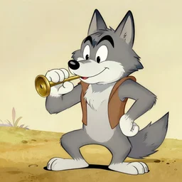 a wolf character whistling by tex avery