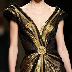 close up of female movie star of the sixties with avant - garde dress, official versace gaultier editorial, highly detailed