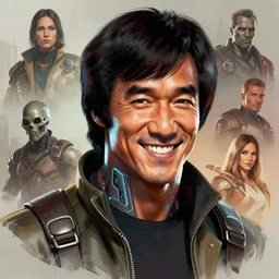 cell shaded  head portrait of  smiling cyber bruce lee as Borderlands 3 concept art, llustration, post grunge, concept art by josan gonzales and wlop, by james jean, Victo ngai, David Rubín, Mike Mignola, Laurie Greasley, highly detailed, sharp focus,alien,Trending on Artstation, HQ, deviantart, art by artgem