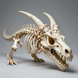 dragon skeleton, studio photography, 4 k