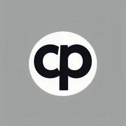 logo, with letters cp typography, clean