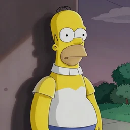 Homer Simpson awake