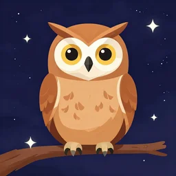 cosmic owl , vector illustration