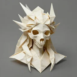stunning origami goddesse dragon skull portrait, skull, fantasy, intricate, elegant, highly detailed, digital painting, artstation, concept art, smooth, sharp focus, illustration, art by afshar petros and krenz cushart and artem demura and tony sandoval