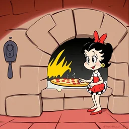 1 9 3 0 s cartoon pizza winks at oven, animation, cartoons, max fleischer, betty boop, cuphead, animation cel, still, freezeframe