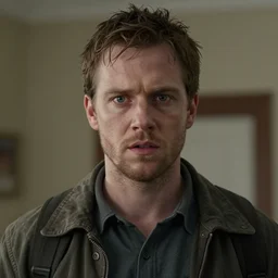 Live Action Still of Jerma in Shaun of the Dead, real life, hyperrealistic, ultra realistic, realistic, highly detailed, epic, HD quality, 8k resolution, body and headshot, film still