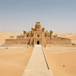 concept art of an ancient city in the desert, rule of thirds