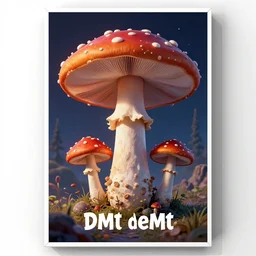 psychedelic poster mushroom, poster, dmt, visionary art