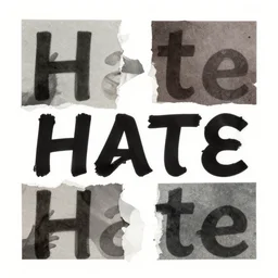 hate, collage art