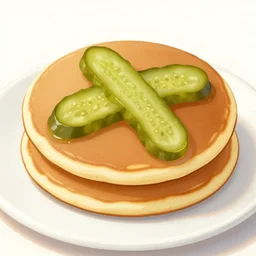 a cross between a pickle and a pancake