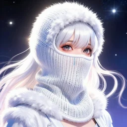 balaclava, balaclava, wide angle full body of balaclava in space as unimaginably beautiful, gorgeous, elegant, young balaclava, anime, manga, kim jung gi, irakli nadar, bright colors, starts shining, intricate linework, white fur, unreal engine 5 highly rendered, global illumination, radiant light, detailed