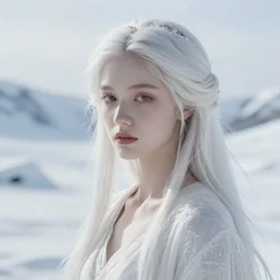 hyperrealism photography hyperrealism concept art of highly detailed beautiful sexy ethereal white north pole girl portrait art nouveau ( fantasycore ) nature by wes anderson and hasui kawase and scott listfield fantasy style hyperrealism rendered in blender and octane render volumetric natural light