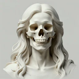 a beautiful detailed front view baroque portrait of a rotten woman corpse becoming a skull with fractal plants and fractal flowers and mushrooms growing around, volumetric light, beautiful lit, polaroid photography