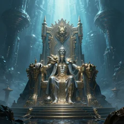 gods of the deep, throne worlds, ascendent plane, art by Nekro and Tomer Hanuka, high detail, cinematic, cgsociety 8k