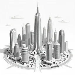 The world's most intricate and detailed drawing of a futuristic city with mechas fighting aliens, by Kim Jung GI. HD.