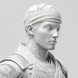 stockade. a wary man with bandages in its head. intricate, elegant, highly detailed, digital painting, artstation, concept art, sharp focus, illustration, by justin gerard and artgerm, 8 k
