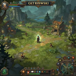 An open world fantasy game , Greg rutkowski, Trending artstation, cinematográfica, digital Art