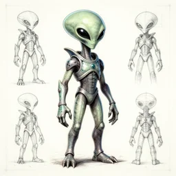 ideo game alien creature 6 0 s concept art blueprint drawings