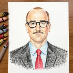 Kids Crayon Drawing Of Saul Goodman, 4K