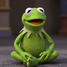 Film still of Kermit the Frog sitting, from The Mandalorian (2019)