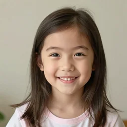 naive young girl, hopeful eyes, pearly smile, immature, happy, irresponsible, cute