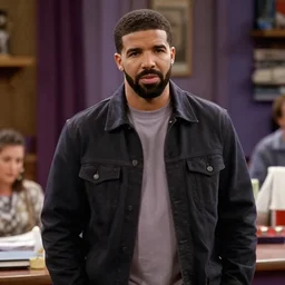 a still photo of Drake starring in a sitcom in the 1990s, cinematic