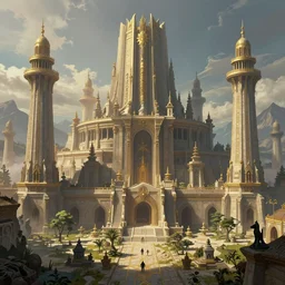 a highly detailed james paick concept art 8 k render of lost city, hugh ferriss, greg rutkowski, cinematic lighting, game asset, unreal engine, illustration, artstation, digital painting, sharp focus,, golden ratio, mythological, ultra realistic, maximalist