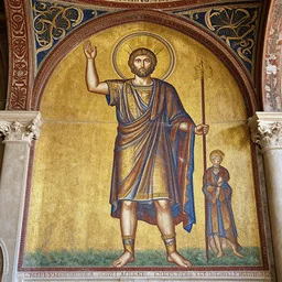 Emperor Justinianus in the Basilica of San Vitale, 547 AD; in Ravenna - Mosaics (late Roman and Byzantine architecture), Emilia-Romagna - Northern Italy. UNESCO World Heritage Site