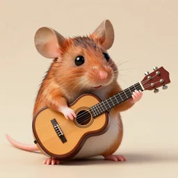 spanish mouse with a guitar, photo 4 k