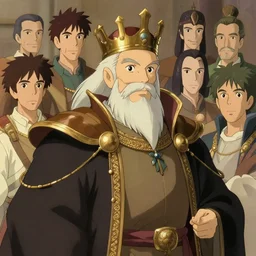 portrait of medieval old king, artstation, detailed cartoon, elegant, digital painting, concept art, smooth, sharp focus, illustration, ghibli makoto shinkai, don bluth, fujita goro, jean giraud, akihiko yoshida, tom whalen, 8 k