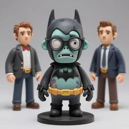 8 5 mm f 1. 8 photograph of a claymation zombie batman wearing hipster glasses, highly detailed diorama, by erwin olaf and anton corbijn, smooth, sharp foccus, commercial photography, fashion shoot