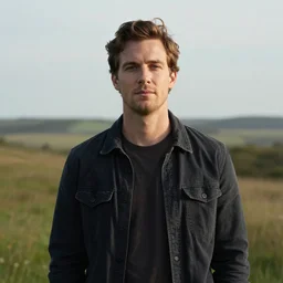 a portrait of a character in a scenic environment by calum alexander watt