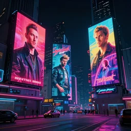 cyberpunk night street, neon billboards, hyper-realism, futurism, future!!, 8k, sharp ages, hd, clear lines!!, hard shadows, ultra detailed, style of John Berkey, Norman Rockwell, Hans Thoma, Ivan Shishkin, Tyler Edlin, Thomas Kinkad