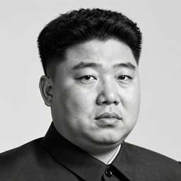 kim jong - il, kim jongil, hyper realistic, ultra fine details, associated press, studio shooting, monochrome