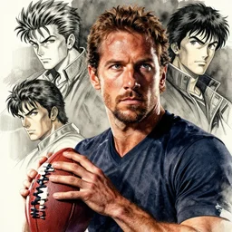 portrait, Aaron Rogers, watercolor, dramatic lighting, cinematic, establishing shot, extremely high detail, foto realistic, cinematic lighting, pen and ink, intricate line drawings, by Yoshitaka Amano, Ruan Jia, Kentaro Miura, Artgerm, post processed, concept art, artstation, matte painting, style by eddie mendoza, raphael lacoste, alex ross