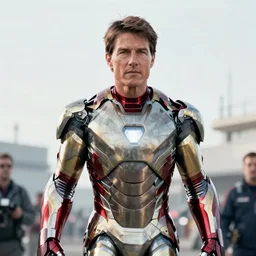 tom cruise as iron man, wearing a silver iron man suit, cinematic, volumetric lighting, f 8 aperture, cinematic eastman 5 3 8 4 film, photorealistic by greg rutkowski, by stanley artgerm, by snyder