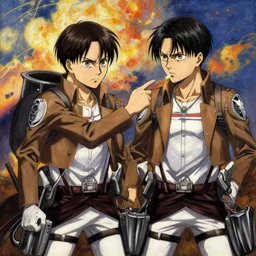 reiner and bertholdt reveal attack on titan scene, a renaissance painting by shingei, featured on deviantart, rayonism, official art, renaissance painting, anime