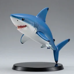 shark, an anime nendoroid of a shark, figurine, detailed product photo
