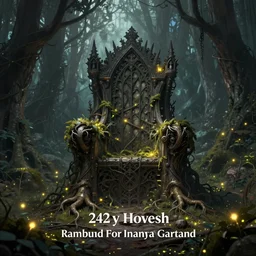 a beautiful digital illustration painting of a detailed gothic fantasy forest and throne fireflies and roots, giorgio de chirico, and david rios ferreira. 8 k resolution trending on artstation concept art digital illustration