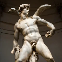 an amazing close - up sculpture of hercules, a sculpture of hercules renaissance style by michelangelo and auguste rodin. volumetric lighting, ultra - hd, unreal engine 5, god - like